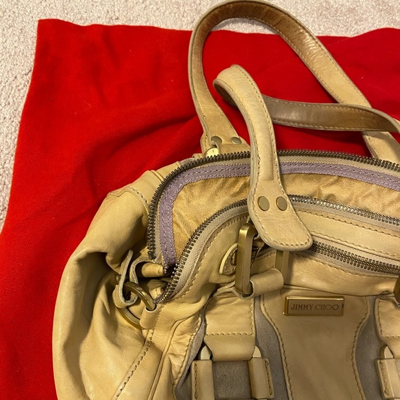 Authentic Jimmy Choo Leather and Suede Malena Bag - Picture 8 of 8